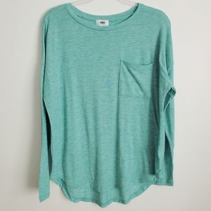 Oversized L/S Pocket Top Size Medium